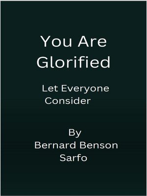 cover image of You Are Glorified